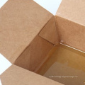Wholesale Custom Brown Food Packaging Kraft Paper Lunch Box with Window